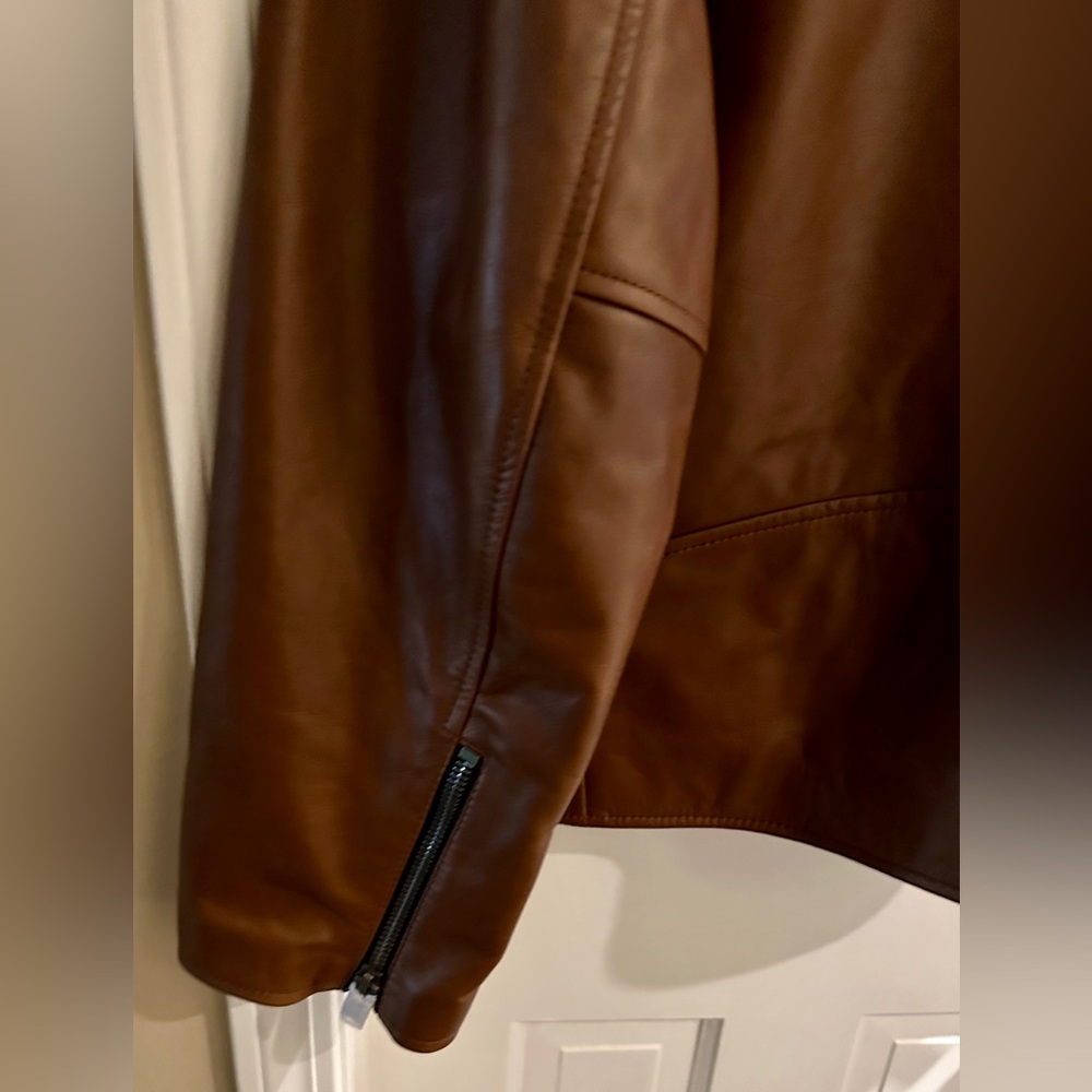 Men’s Coach Luxury Saddle Leather Racer Jacket XXl NWT - Picture 10 of 10